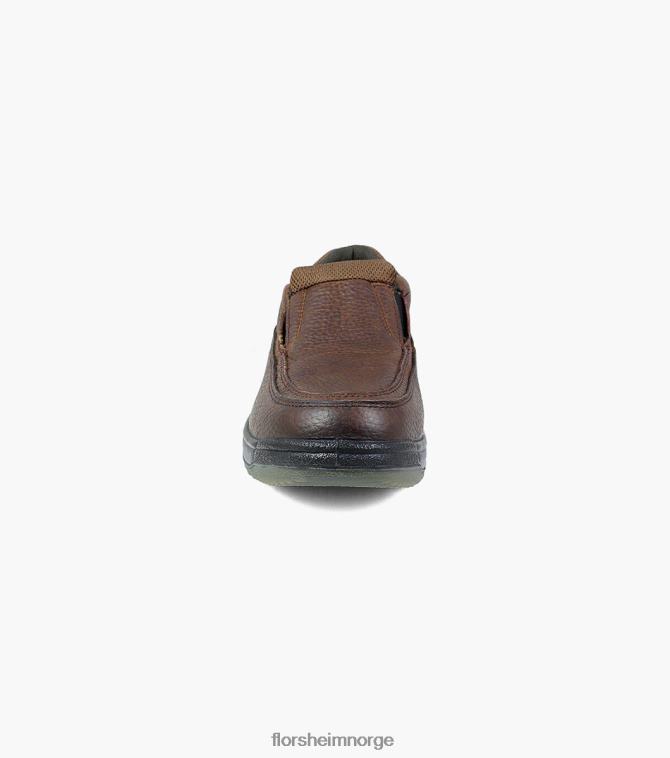 nei Florsheim menn fottøy lucky work composite toe moc toe slip on brun 08PX62421