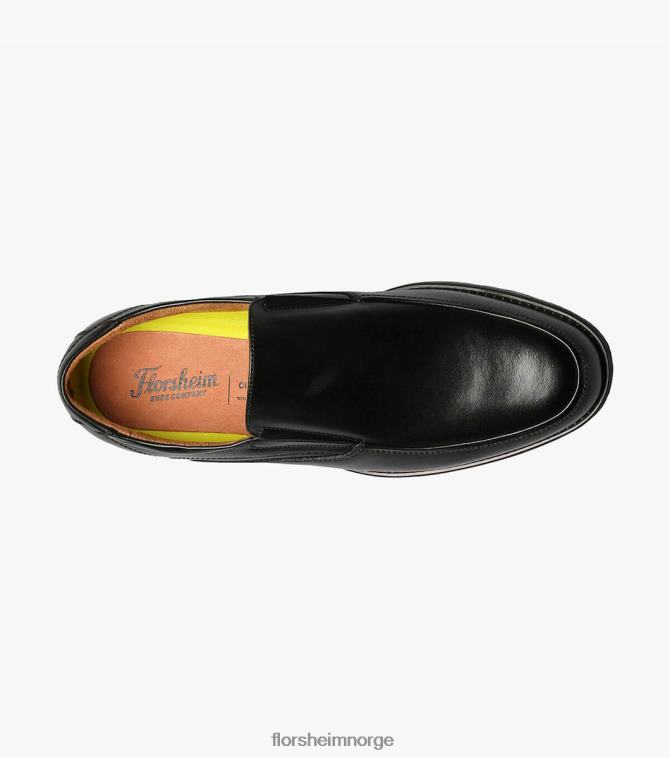 nei Florsheim menn fottøy midtown moc toe slip på svart 08PX6289
