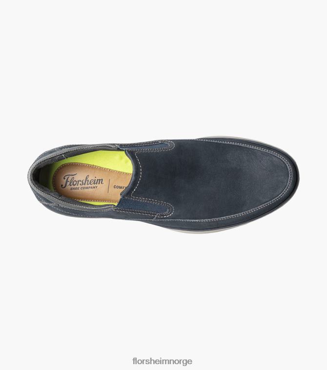 nei Florsheim menn fottøy motion moc toe slip på marineblå nubuck 08PX62327