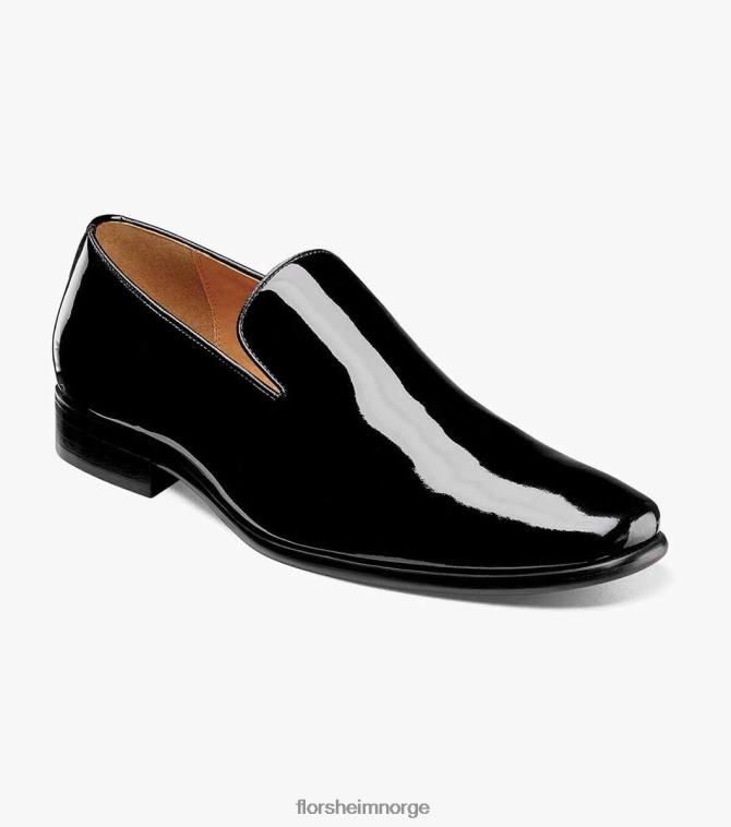 nei Florsheim menn fottøy postino 2 vanlig tå slip på svart patent 08PX62196