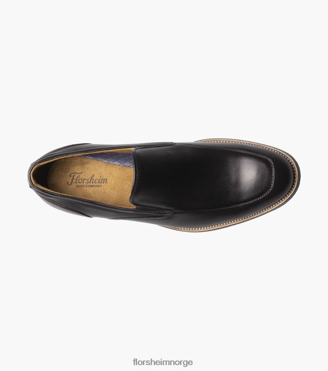 nei Florsheim menn fottøy rucci moc toe slip on svart 08PX6250