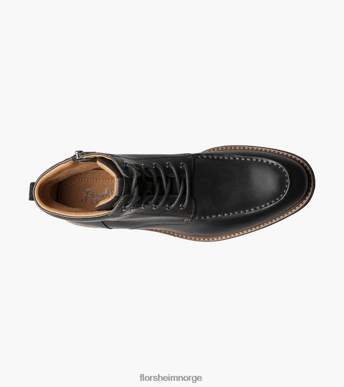 nei Florsheim menn fottøy chalet moc toe snørestøvel svart ch 08PX62166
