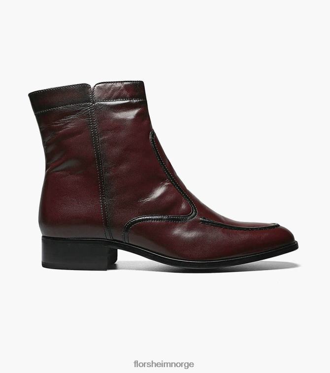 nei Florsheim menn fottøy essex moc toe glidelåsstøvel svart kirsebær 08PX62260