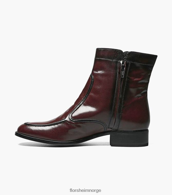 nei Florsheim menn fottøy essex moc toe glidelåsstøvel svart kirsebær 08PX62260