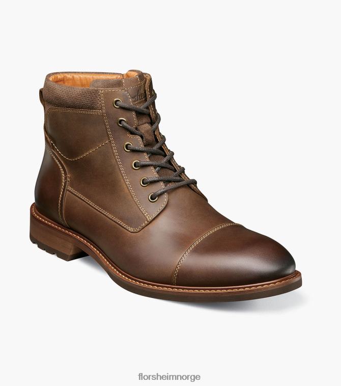 nei Florsheim menn fottøy hytte med blonder med cap toe brun lm 08PX6272
