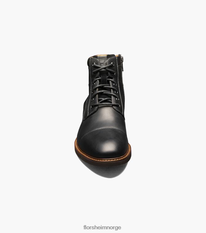 nei Florsheim menn fottøy hytte med blonder med cap toe svart ch 08PX6274