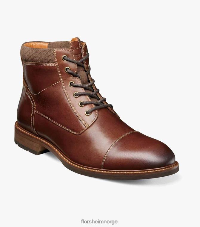 nei Florsheim menn fottøy lodge cap toe blonder boot kastanje 08PX62226