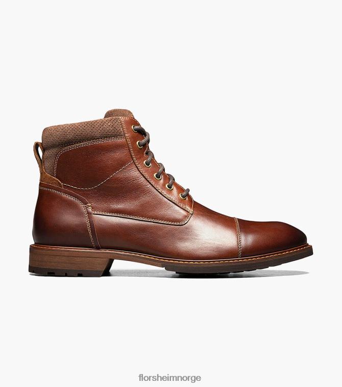nei Florsheim menn fottøy lodge cap toe blonder boot kastanje 08PX62226