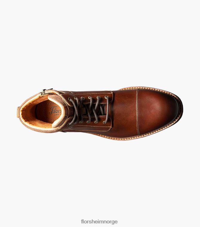 nei Florsheim menn fottøy lodge cap toe blonder boot kastanje 08PX62226