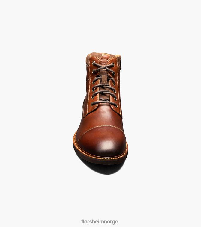 nei Florsheim menn fottøy lodge cap toe blonder boot kastanje 08PX62226