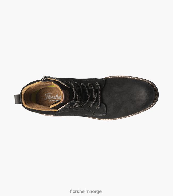 nei Florsheim menn fottøy norwalk støvel med vanlig tå snøre svart nubuck 08PX6279