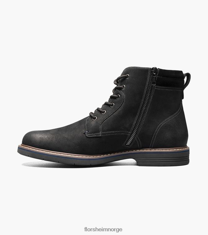 nei Florsheim menn fottøy norwalk støvel med vanlig tå snøre svart nubuck 08PX6279