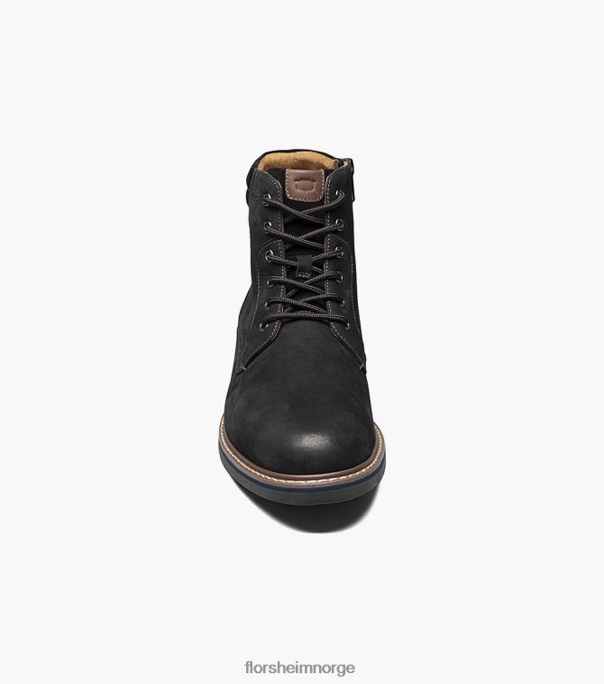 nei Florsheim menn fottøy norwalk støvel med vanlig tå snøre svart nubuck 08PX6279