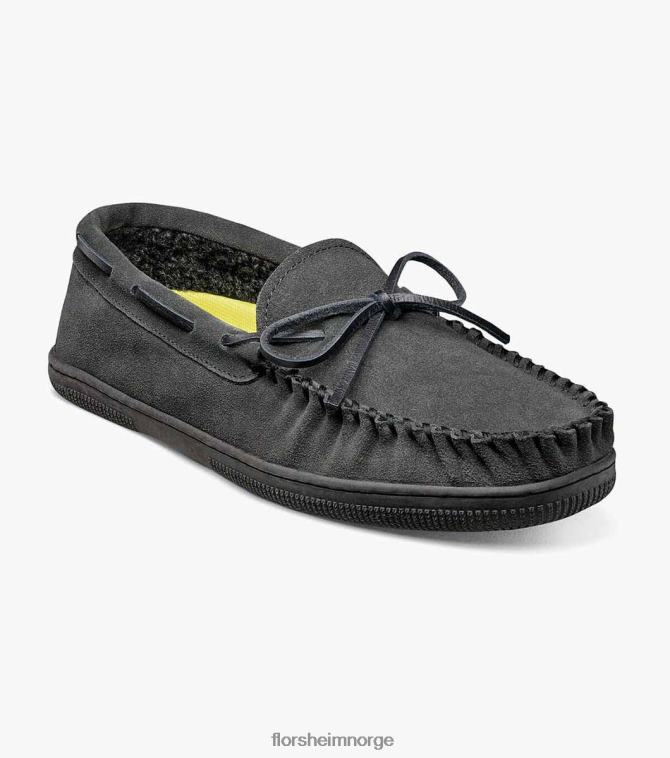 nei Florsheim menn fottøy koselig moc toe tie tøffel grå semsket skinn 08PX62385