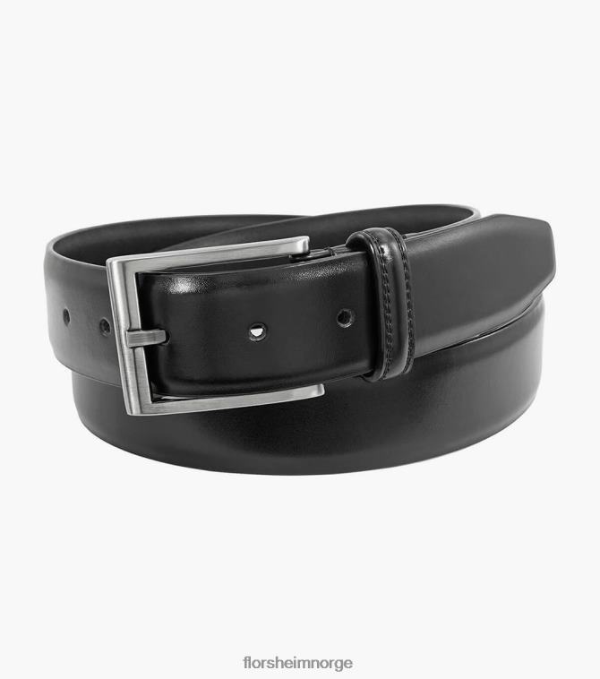 nei Florsheim unisex tilbehør Carmine ekte skinnbelte svart 08PX62520