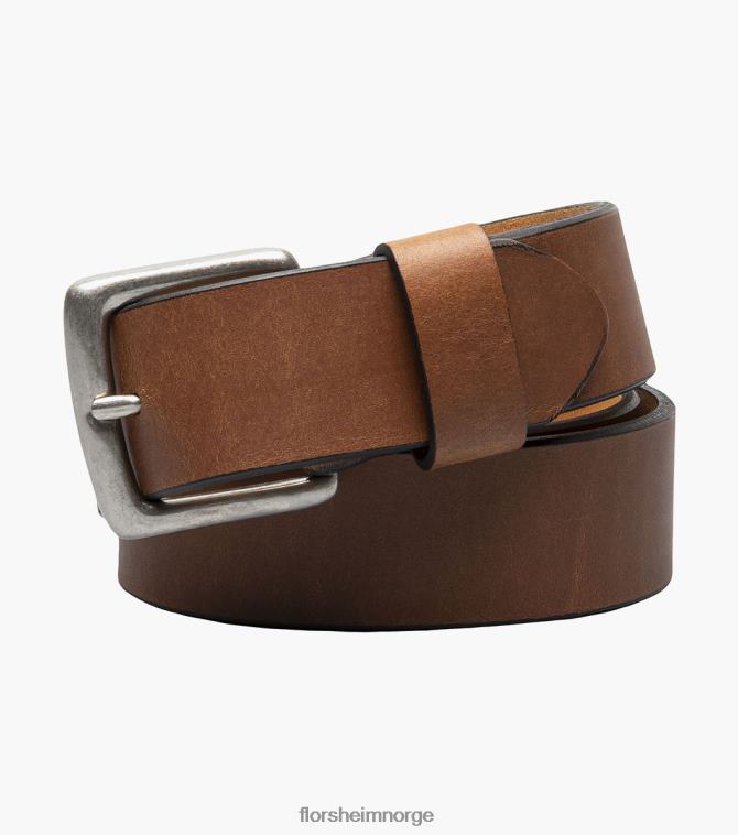 nei Florsheim unisex tilbehør berra ekte skinnbelte tan 08PX62534
