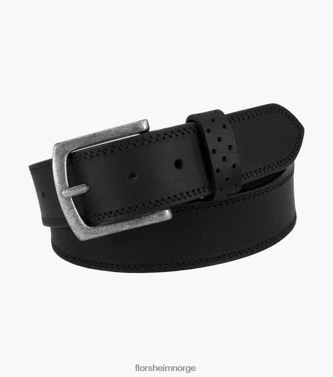 nei Florsheim unisex tilbehør jarvis belte i ekte skinn svart ch 08PX62513