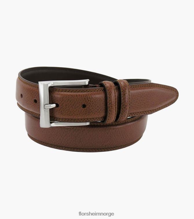 nei Florsheim unisex tilbehør martin xl pebble grain lærbelte konjakk 08PX62531