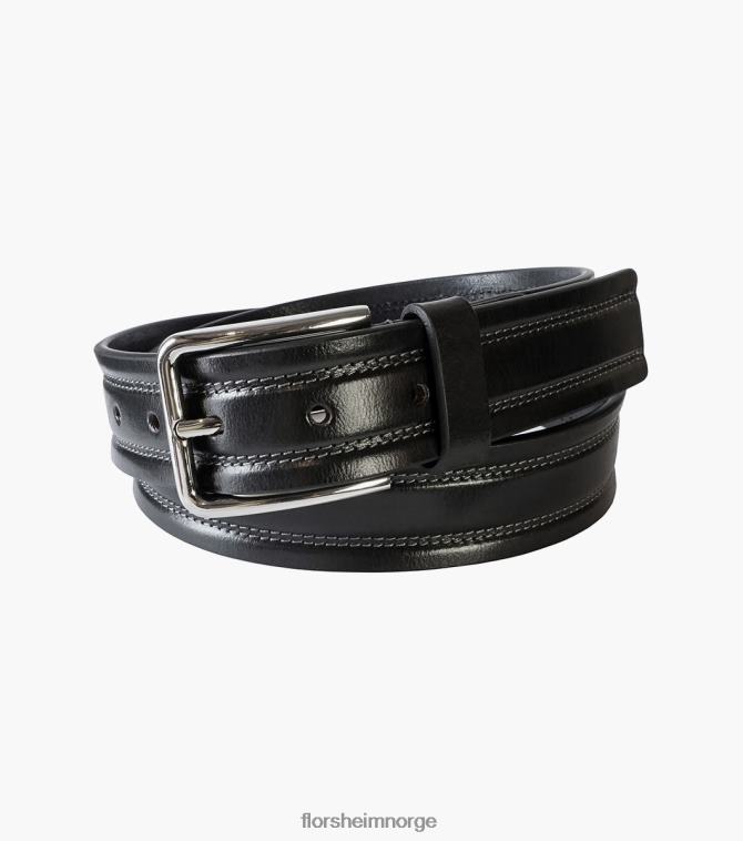 nei Florsheim unisex tilbehør quinn belte i ekte skinn svart 08PX62508