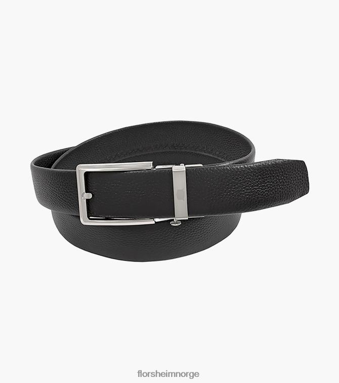 nei Florsheim unisex tilbehør vizcarra belte med beltespenne svart 08PX62561