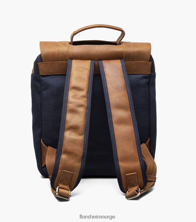 nei Florsheim unisex tilbehør deigo sekk i lerret/skinn blå 08PX62620