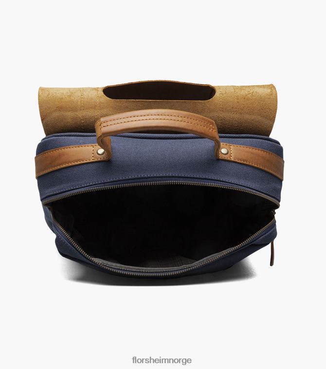 nei Florsheim unisex tilbehør deigo sekk i lerret/skinn blå 08PX62620