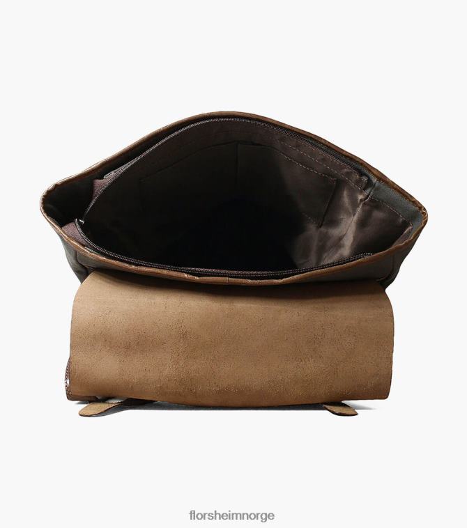 nei Florsheim unisex tilbehør ryggsekk i orazio lerret/skinn grå 08PX62623