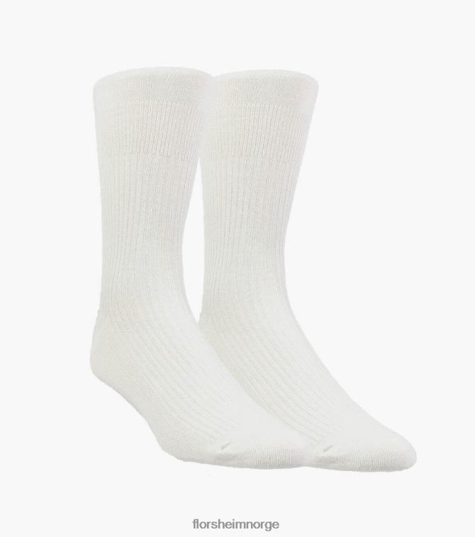 nei Florsheim unisex tilbehør 2-paknings sokker for toppbesetning hvit 08PX62611