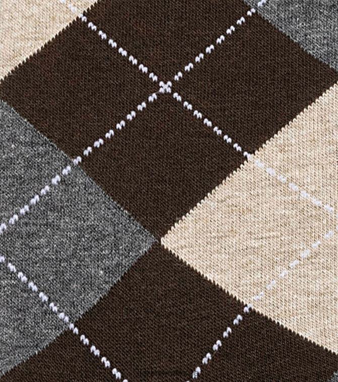 nei Florsheim unisex tilbehør argyle crew dress sokker brun 08PX62579