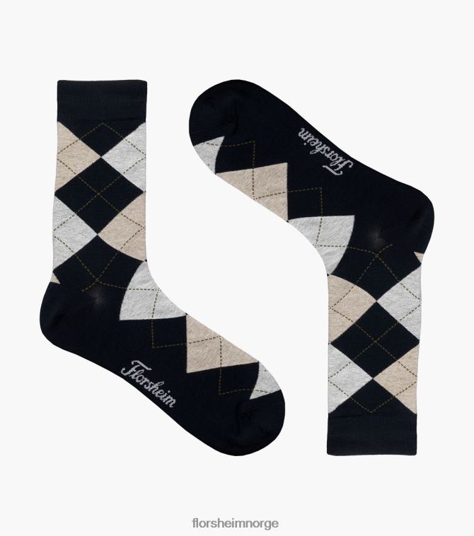 nei Florsheim unisex tilbehør argyle crew dress sokker marinen 08PX62578