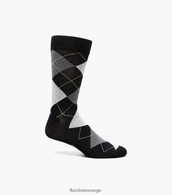nei Florsheim unisex tilbehør argyle crew dress sokker svart 08PX62580