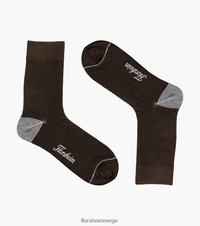 nei Florsheim unisex tilbehør bambus flat mannskap kjole sokker brun 08PX62571