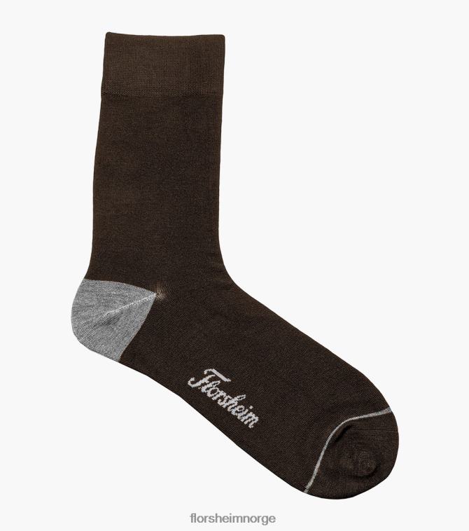 nei Florsheim unisex tilbehør bambus flat mannskap kjole sokker brun 08PX62571
