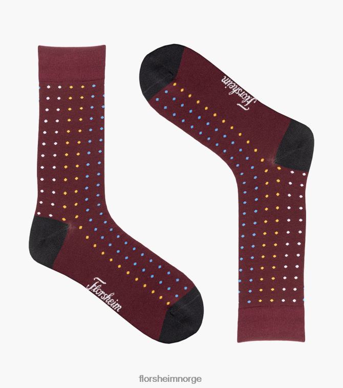 nei Florsheim unisex tilbehør galaxy crew dress sokker burgunder 08PX62563