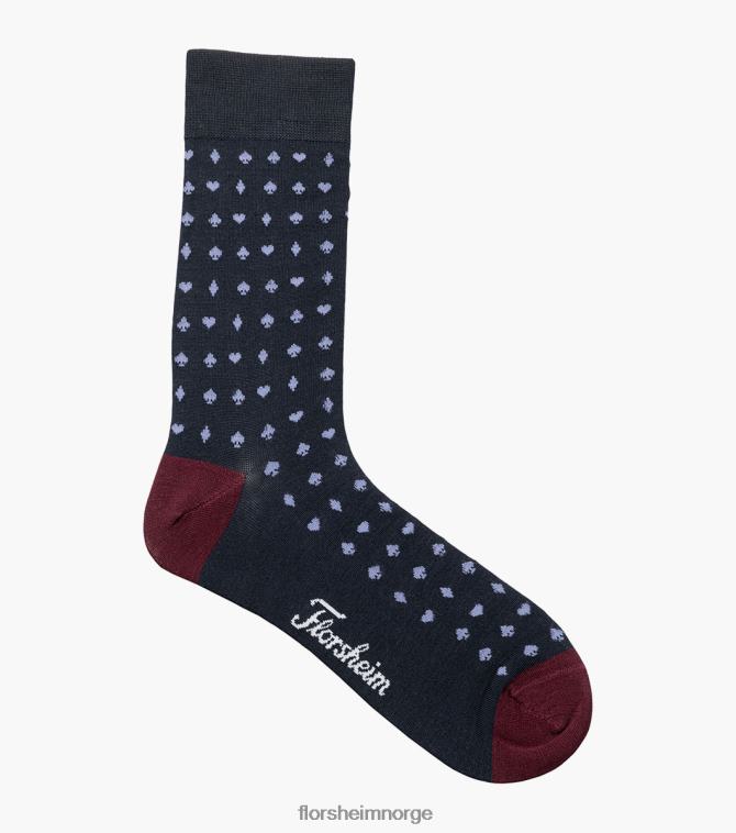 nei Florsheim unisex tilbehør poker crew dress sokker marinen 08PX62562