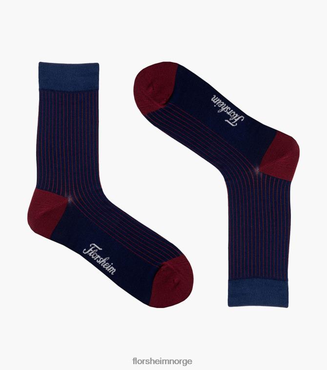 nei Florsheim unisex tilbehør ribbestrikkede crew dress sokker marinen 08PX62577